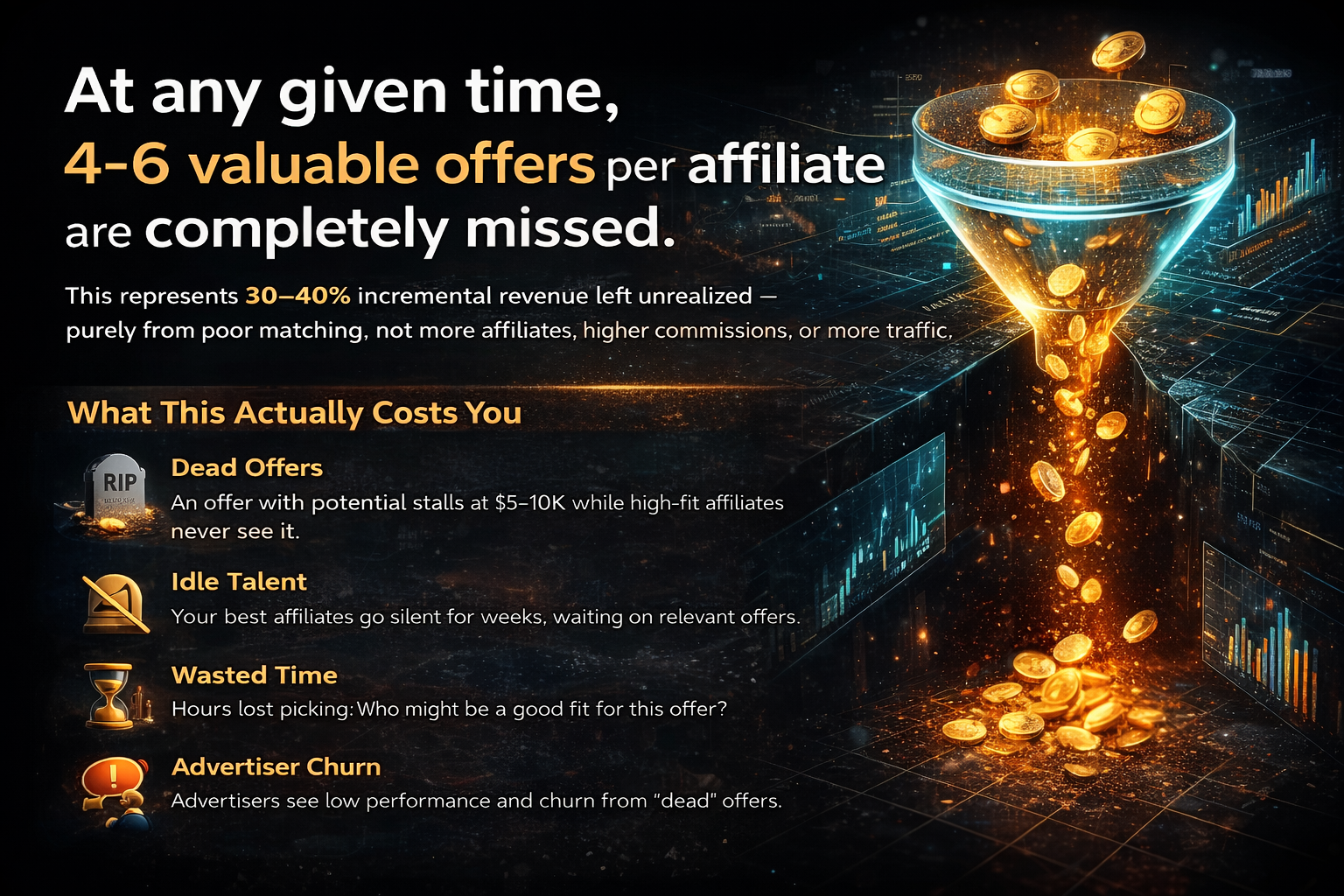 Chart showing revenue leakage from poor offer matching
